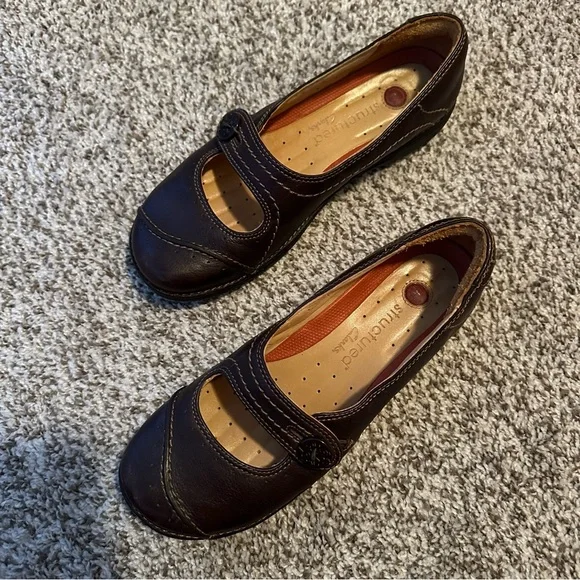 Clarks Unstructured Poem 85174 Leather Brown Mary Jane Loafer Flats, Size 7 - Picture 3 of 10